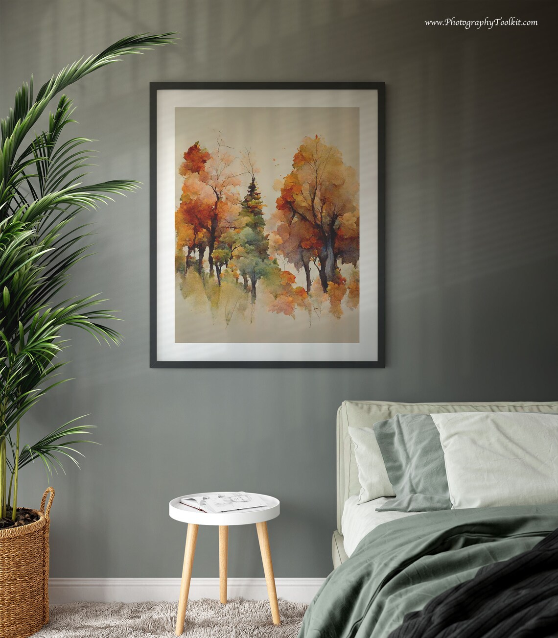 Autumn Landscape Vintage Style Wall Art Print - Image 3