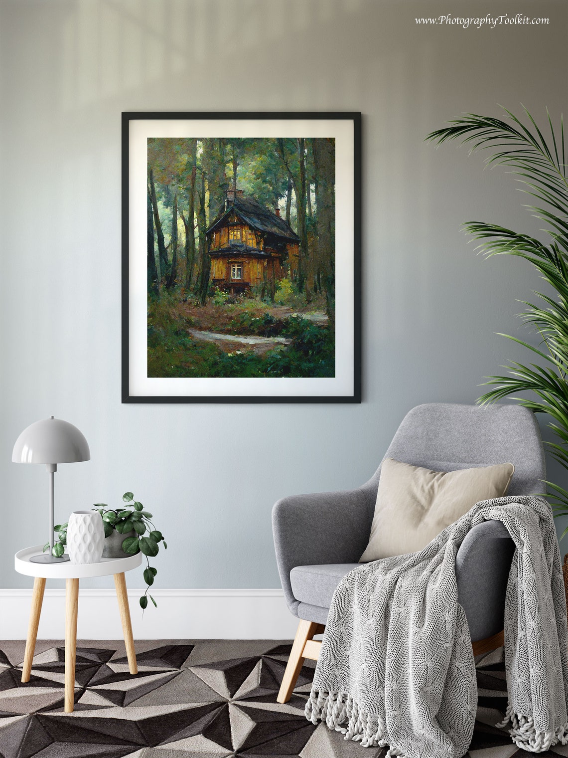 Cabin Print Forest Prints Forest Trees Art Wilderness Print Landscape Art Print Forest Wall Art Rainforest Decor Pine Tree - Image 6