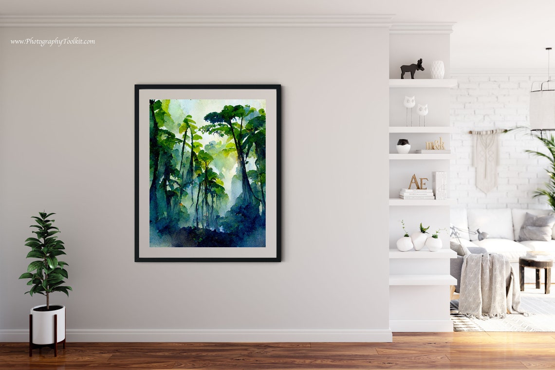 Forest Prints Rainforest Trees Art Wilderness Print Landscape Art Print Forest Wall Art Rainforest Decor Jungle Art Print - Image 4