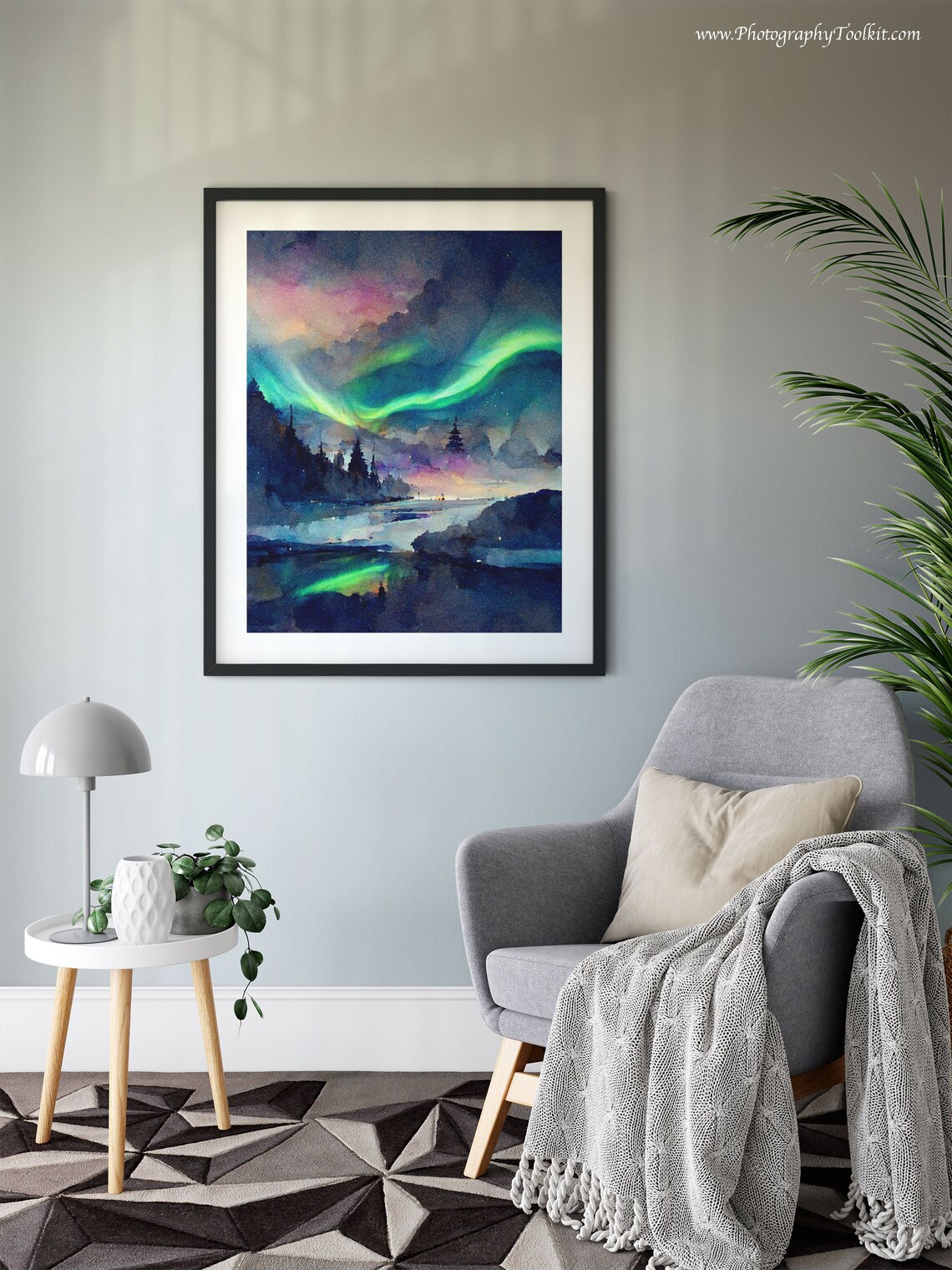 Aurora Borealis Art, Northern Lights Night Sky - Image 6