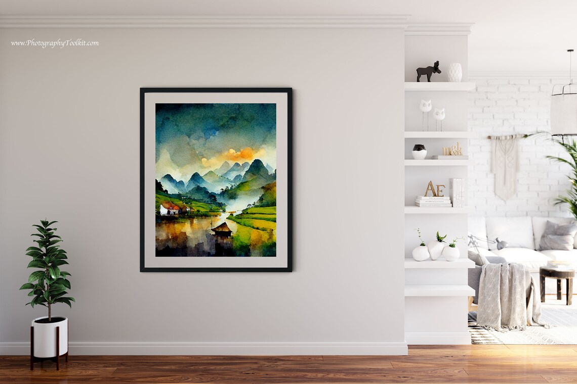 Vietnam Watercolor Travel Poster Print, Asia Decor - Image 4