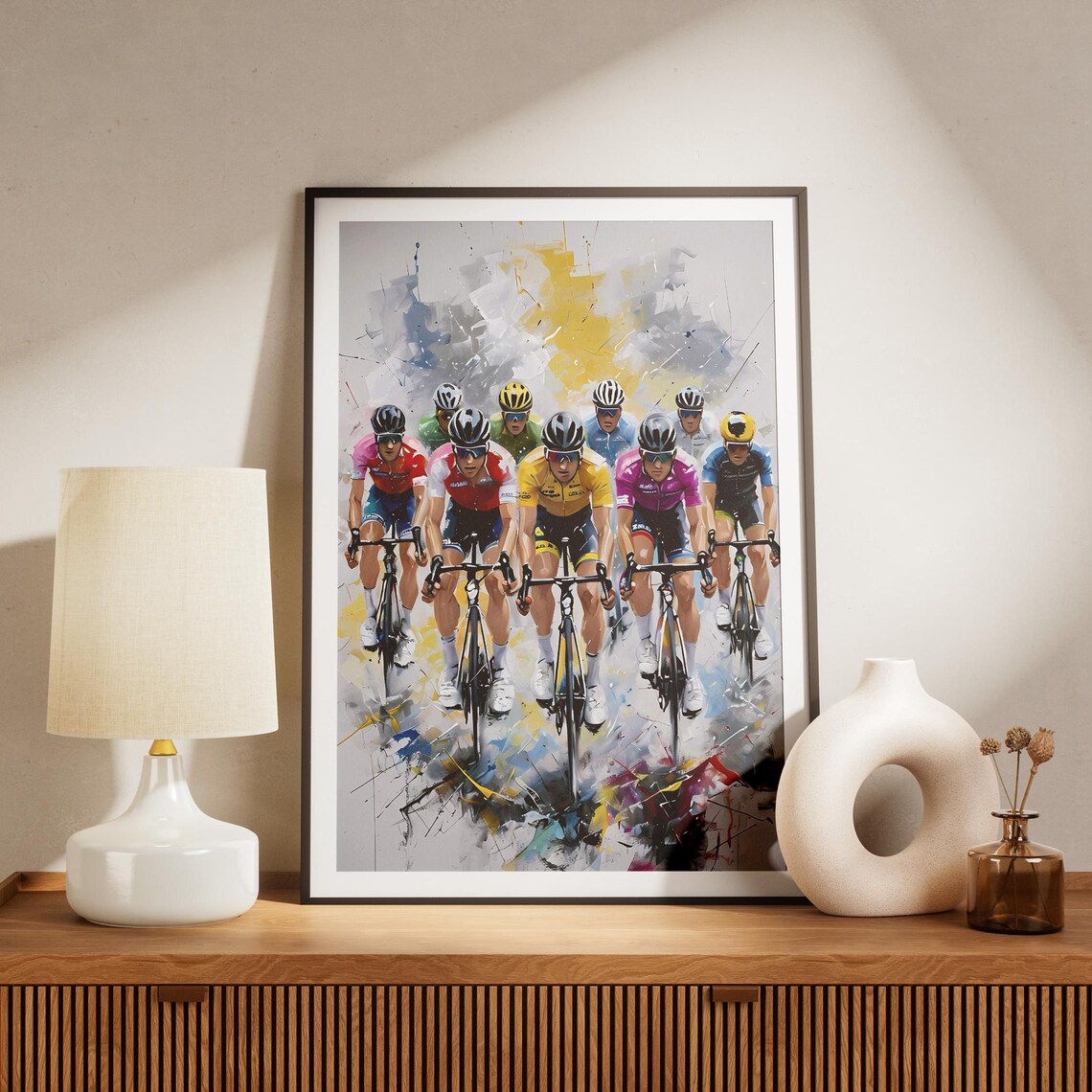 Grand Tour Road Cycling Peloton Race Watercolor Sports Art Poster