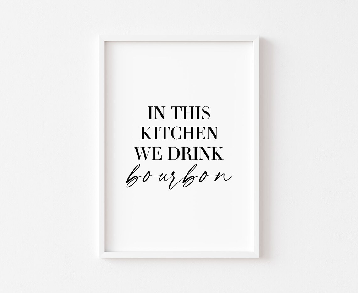 Kitchen Food Bourbon Alcohol Decor Art Print