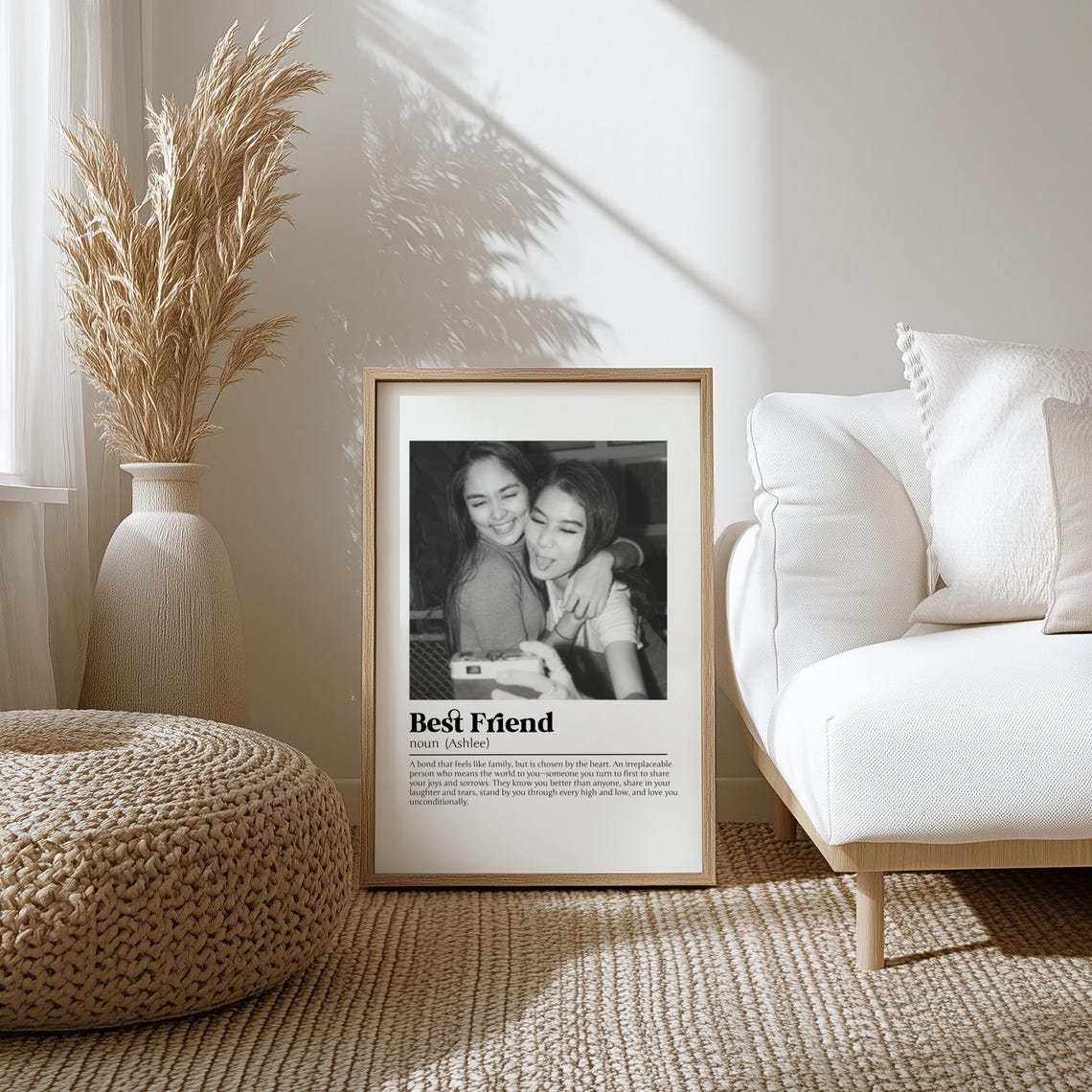 Personalised Best Friend Definition Print With Your Own Photo