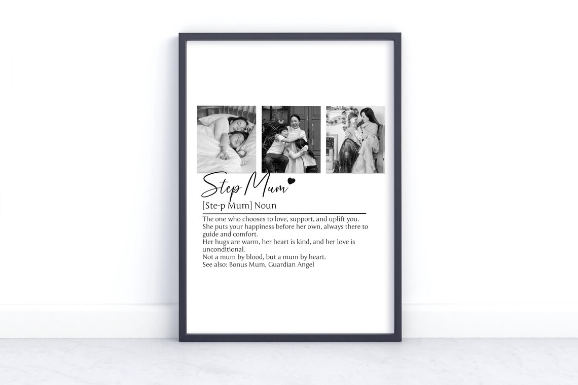 Personalised Step Mum Picture Collage Memorable Gift For Step Mum Mothers Day Gift Gift For Her Definition Birthday Gift For Step Mum - Image 2