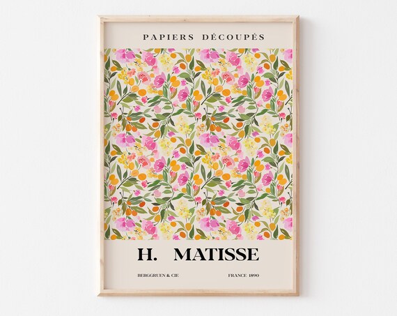 Henri Matisse Papiers Decoupes Floral Pattern Style Art Poster