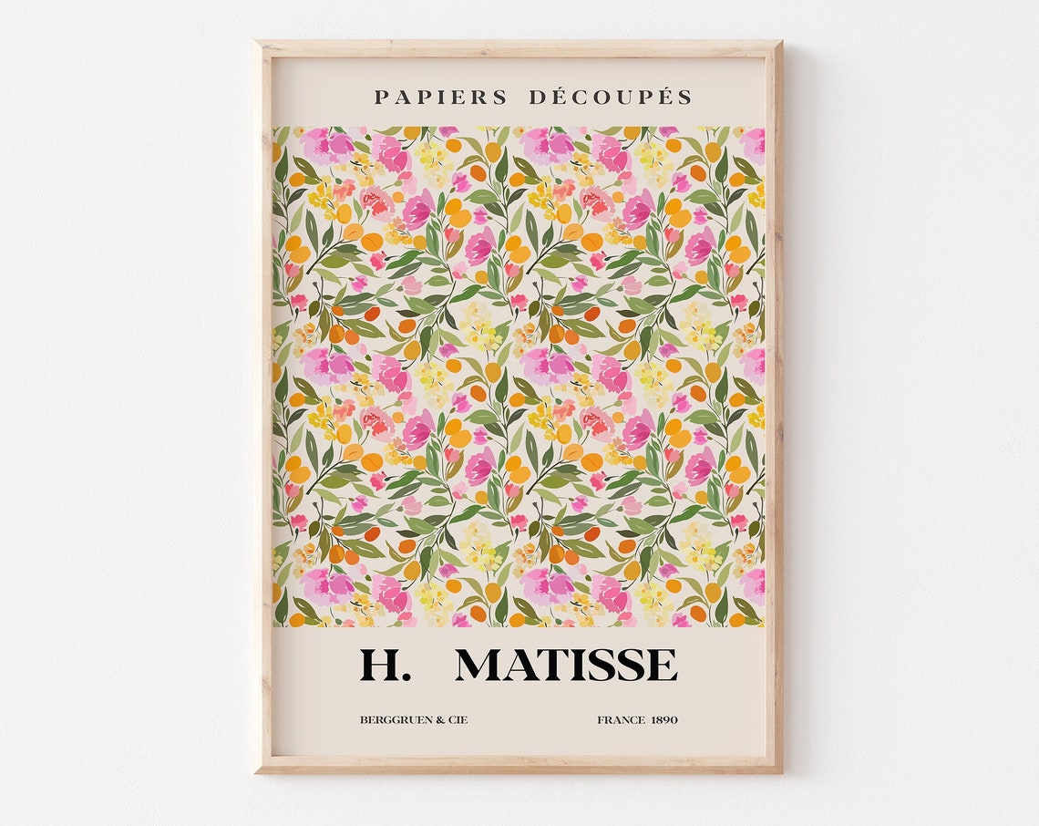 Henri Matisse Papiers Decoupes Floral Pattern Style Art Poster