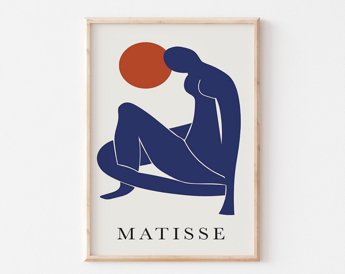 Henri Matisse Blue Nude Style Cut Out Figure Modern Art Poster - Image 3