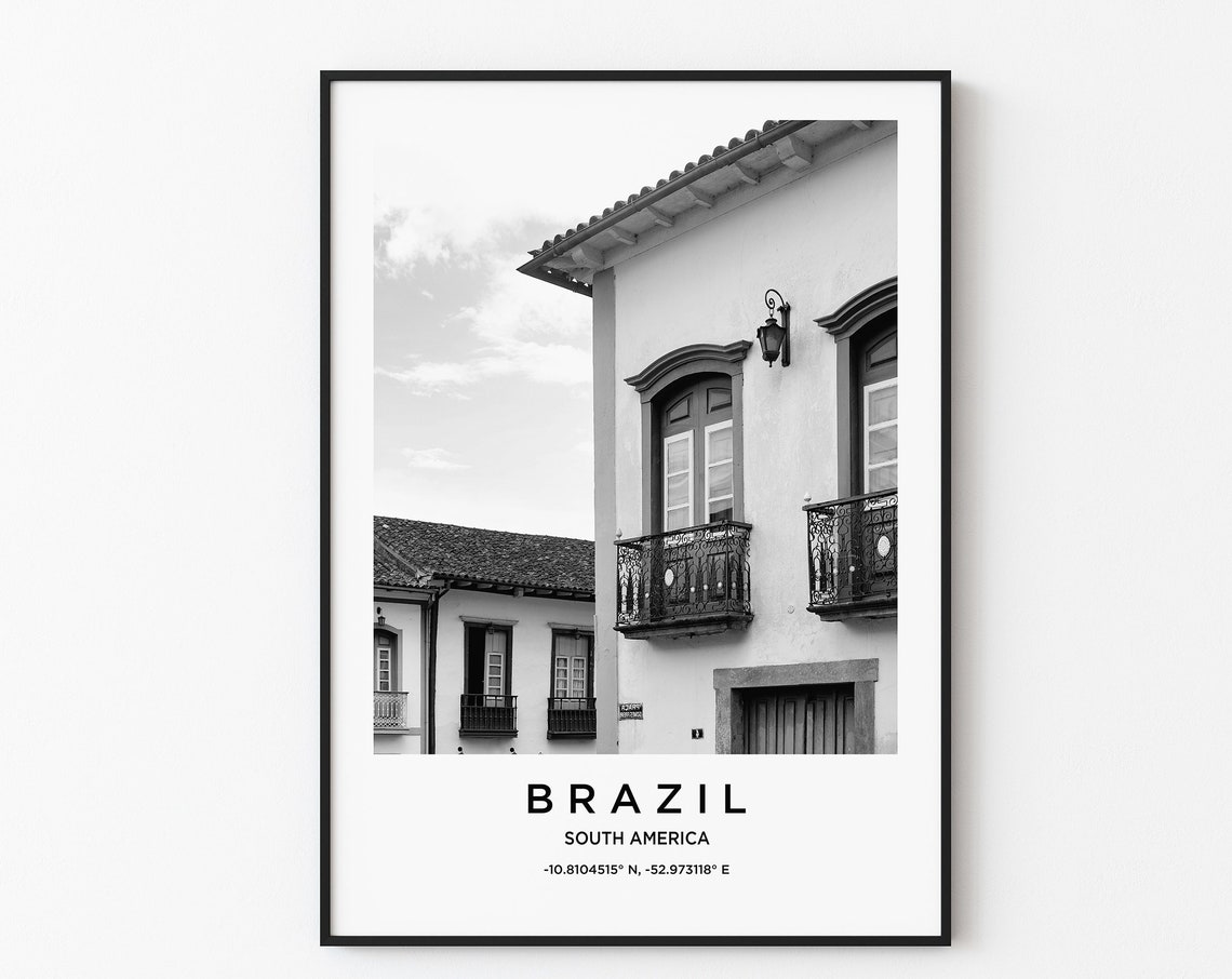 Brazil Ravel Poster Brazil Print Brazil Photo Print Black And White Photography Monochrome Travel Photography Brazil Poster