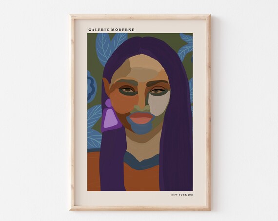 Galerie Moderne Abstract Woman Portrait New York 2018 Poster
