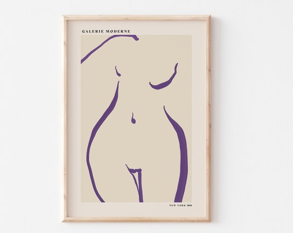 Line Art Body Print Line Art Poster Modern Gallery Poster Minimalist Decor A4 A3 A2 A1 A0 Galerie Moderne New York Gallery Art