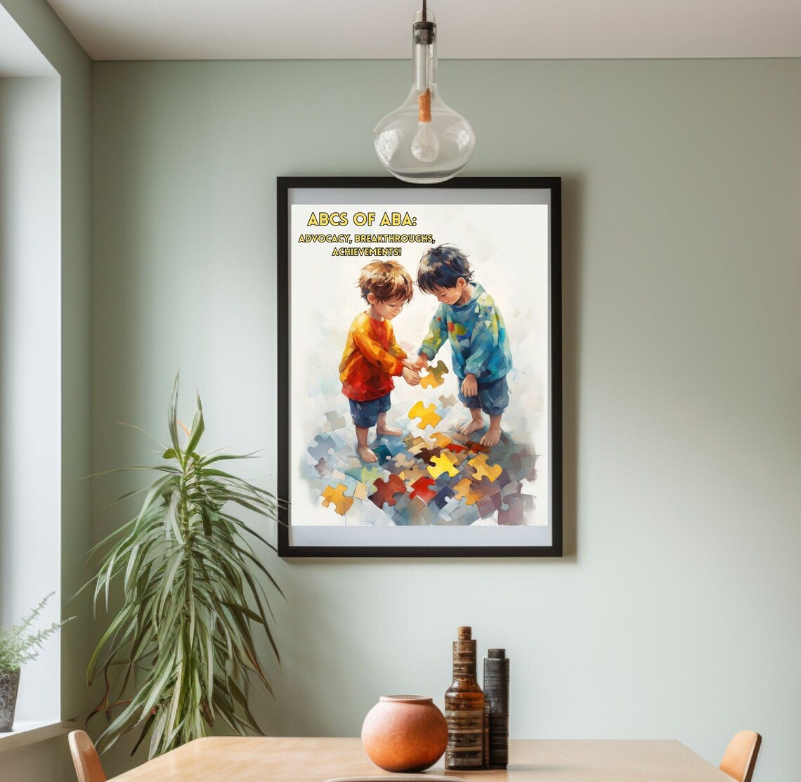 Applied Behavior Analysis ABA Poster, Autism Support Art