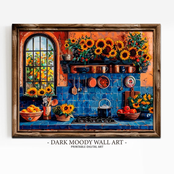 Mexican Talavera Folk Art Kitchen Poster