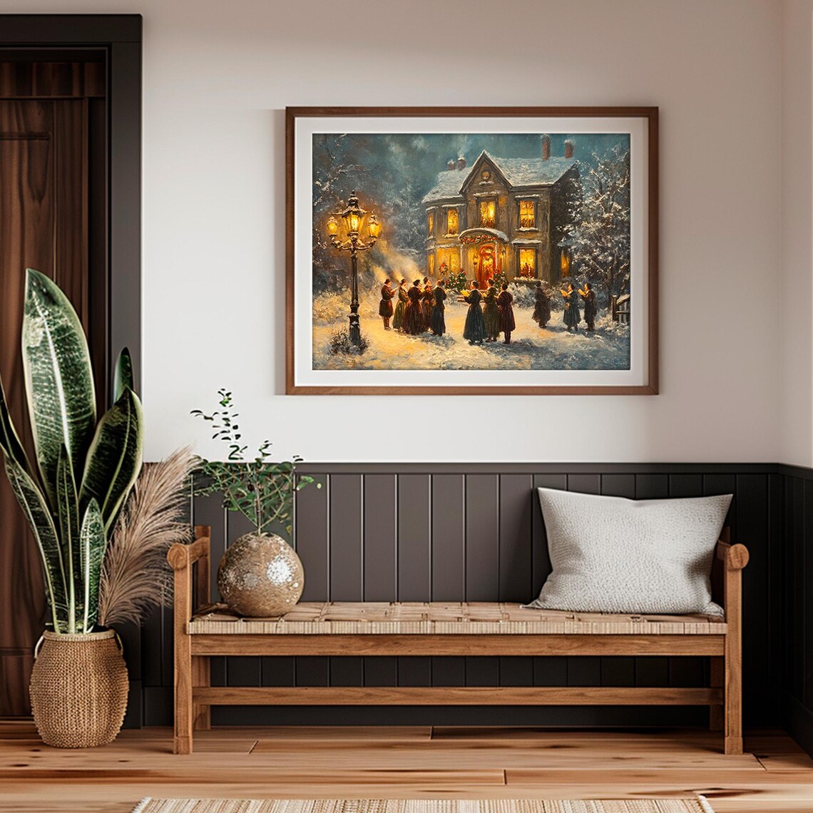 Christmas Carolers Victorian Winter Holiday Wall Art - Image 4