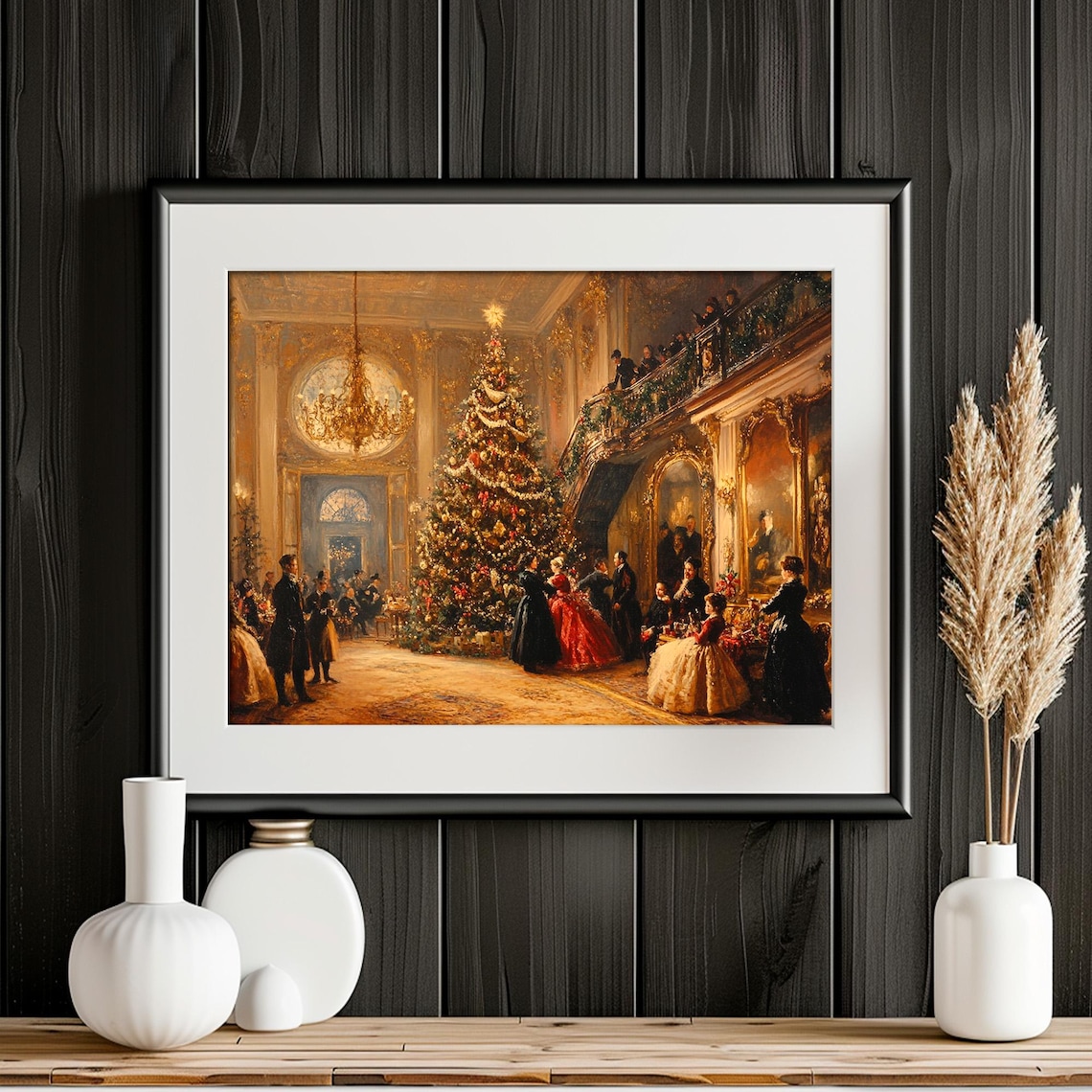 Victorian Christmas Tree Vintage Art Print - Image 2