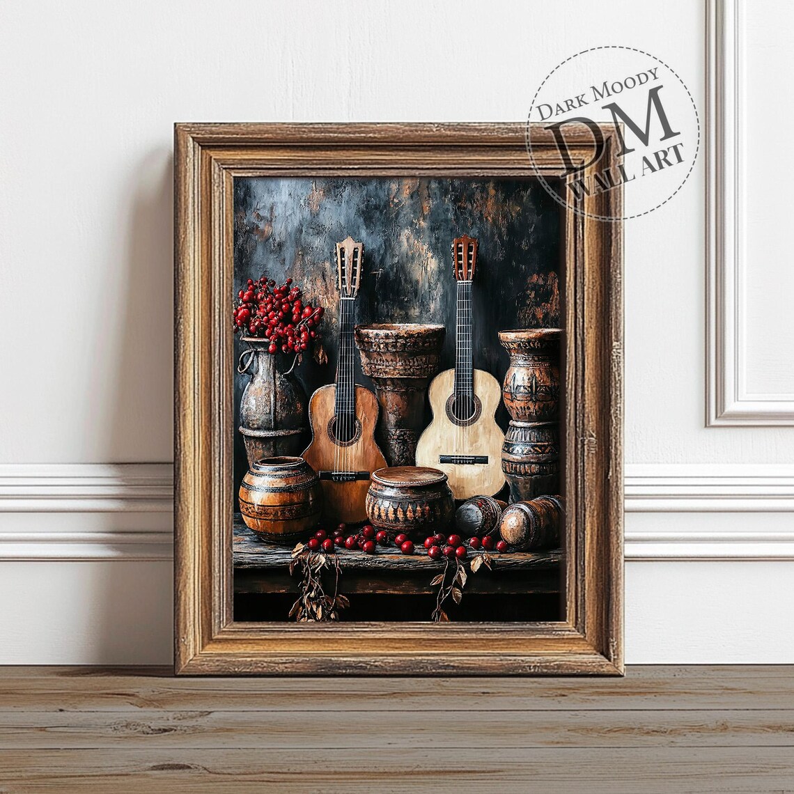 Mexican Guitar Rustic Still Life Art Print