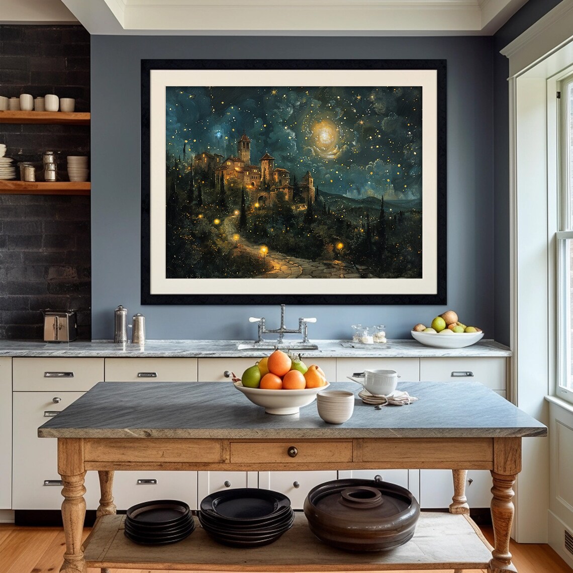 Fantasy Castle Painting, Victorian Medieval Art Print - Image 2