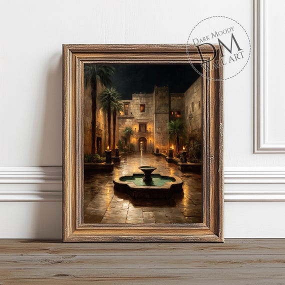 Mexican Courtyard Rustic Colonial Architecture Art Print
