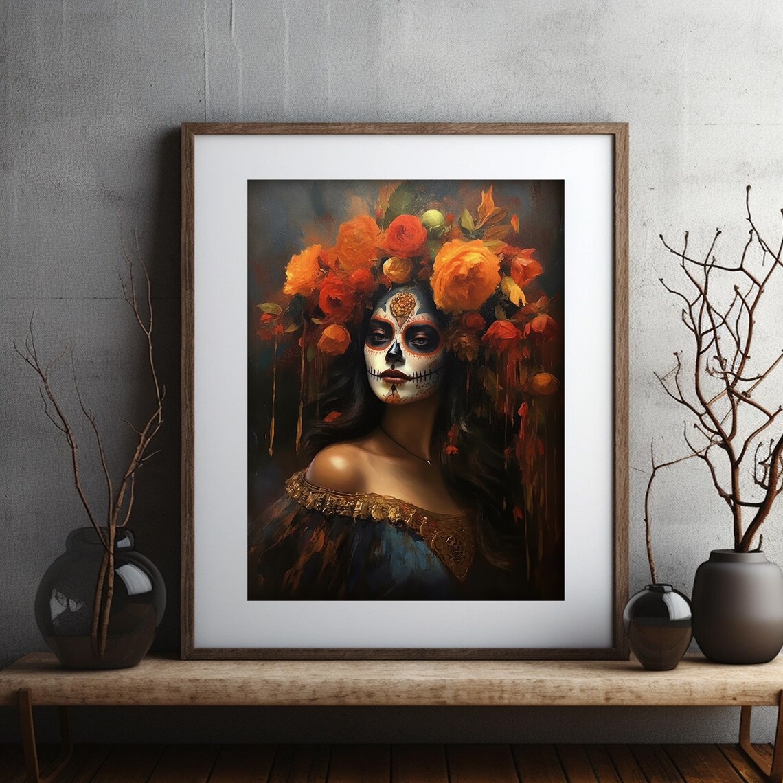 Calavera Catrina Dia De Los Muertos Art Print - Image 4