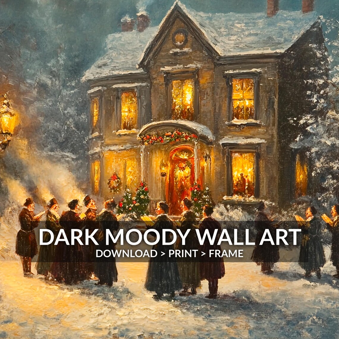 Christmas Carolers Victorian Winter Holiday Wall Art - Image 6