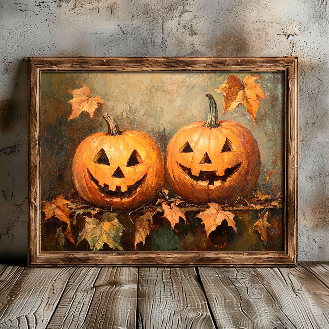 Pumpkin Painting Vintage Halloween Art Print, Cottagecore - Image 2