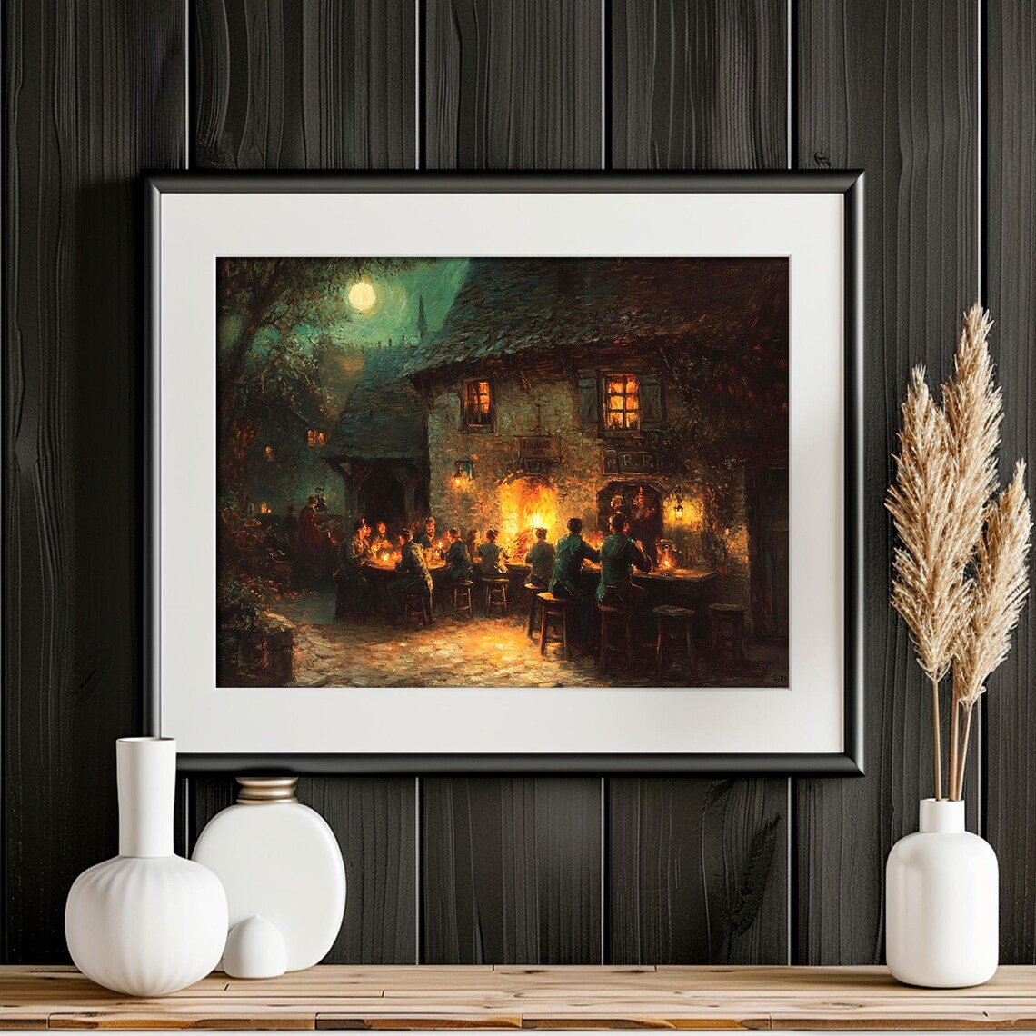 Dark Moody Irish Pub Vintage Ireland Art Print - Image 5