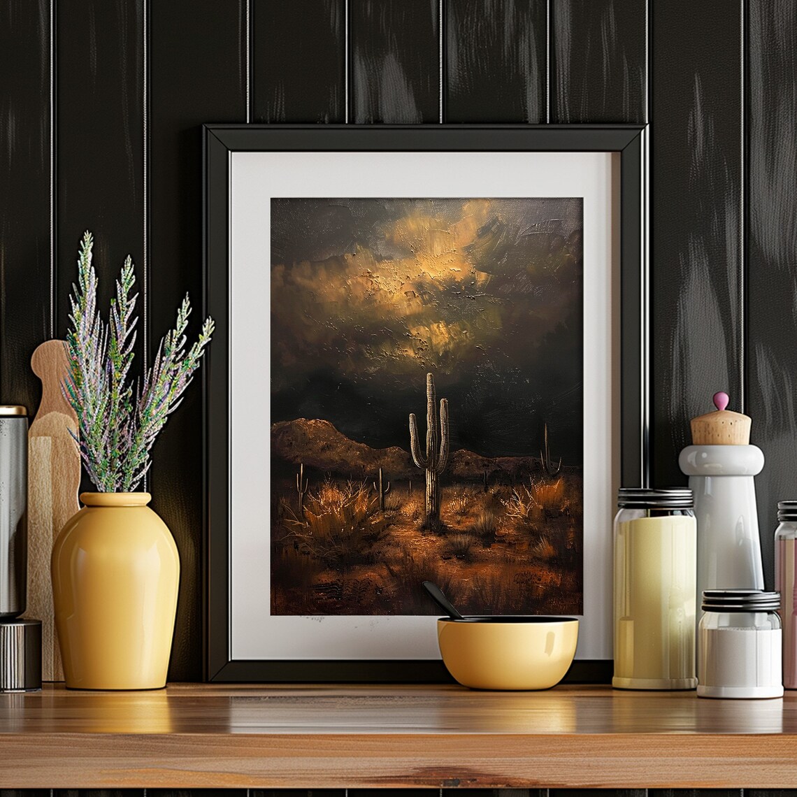 Saguaro Cactus Dark Mexican Gothic Art Print - Image 4