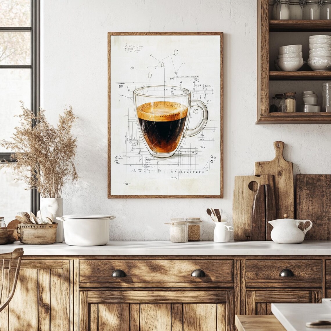 Coffee Print Mid Century Modern Wall Art Coffee Lover Decor Coffee Lover Gift Coffee Bar Decor Kitchen Art Minimalist Gallery Wall Art - Image 4