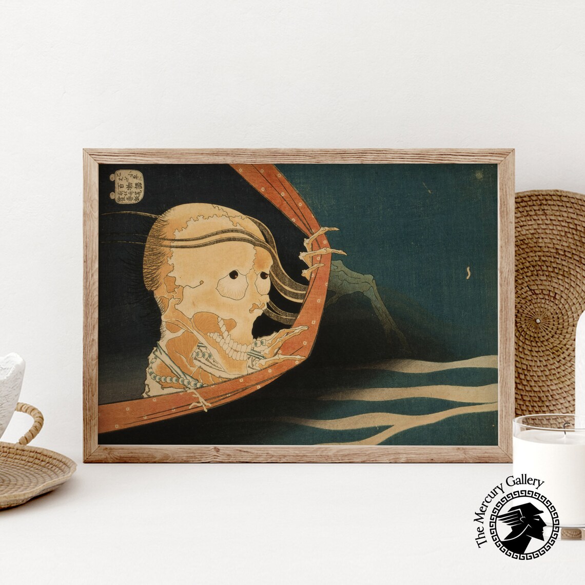 Hokusai Ghost of Kohada Koheiji Japanese Horror Woodblock Art Poster