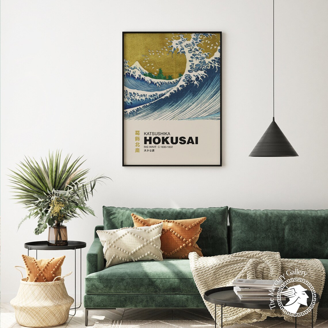 The Big Wave by Hokusai, Vintage Japanese Art Print - Image 4