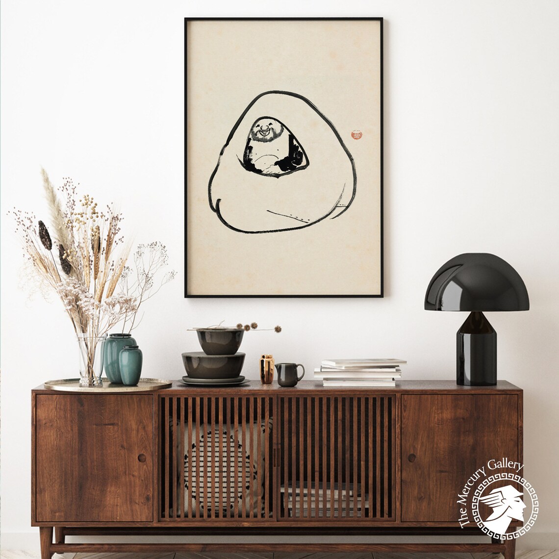 Laughing Hotei, Japanese Decor Art Print - Image 6