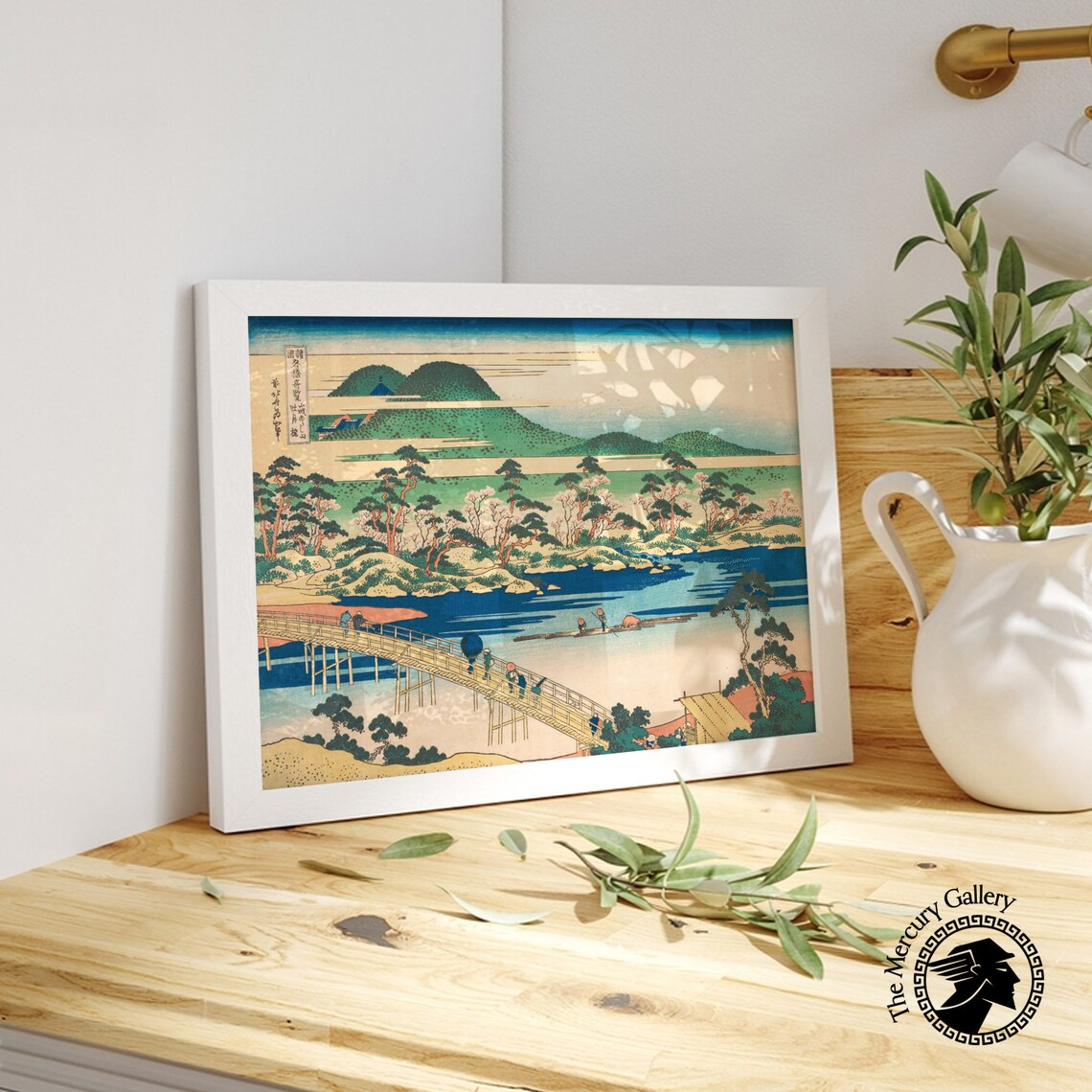 Hokusai Togetsu Bridge Arashiyama River Kyoto Japanese Woodblock Art Poster - Image 6
