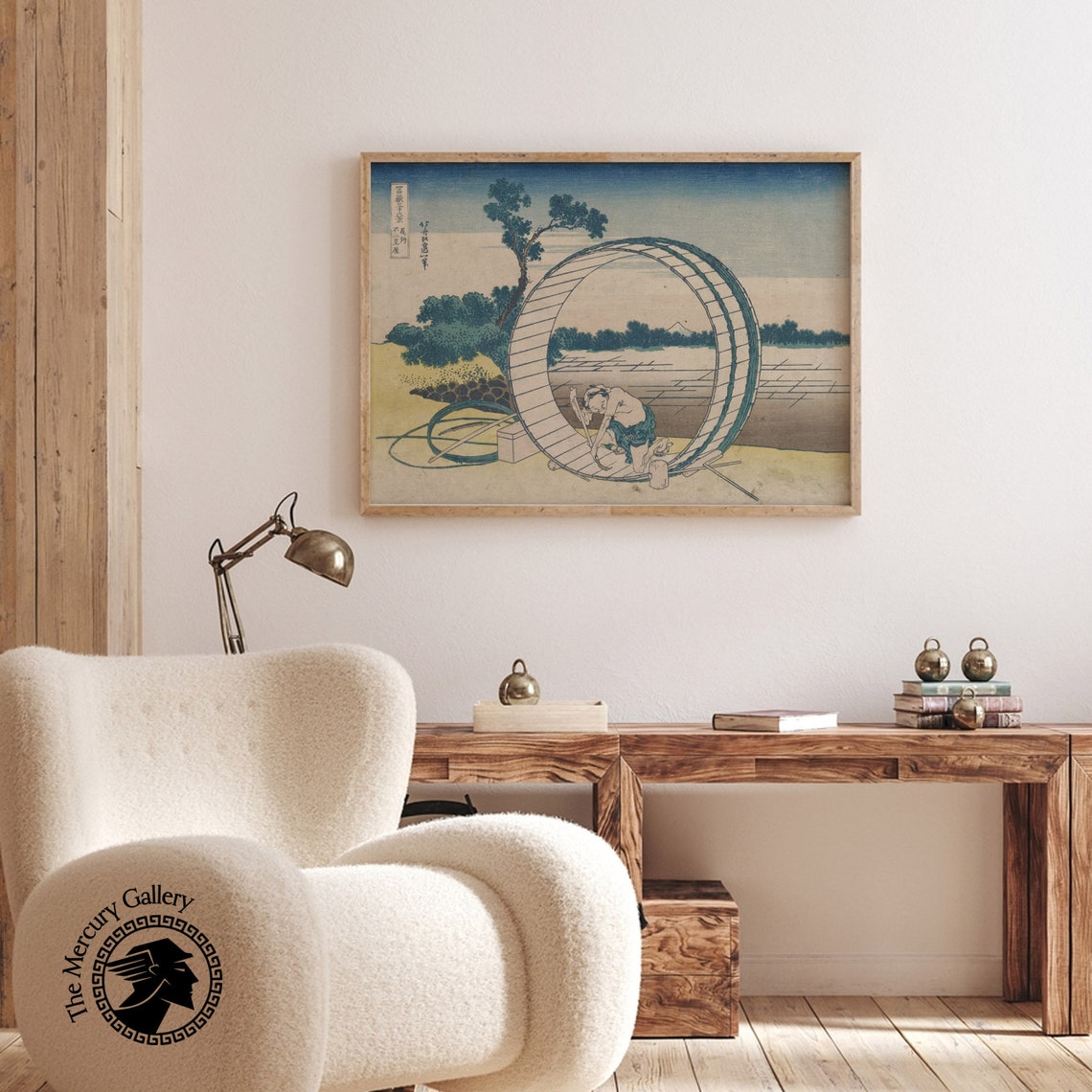 Hokusai Fujimigahara Owari Cooper Barrel Mount Fuji Woodblock Poster - Image 4