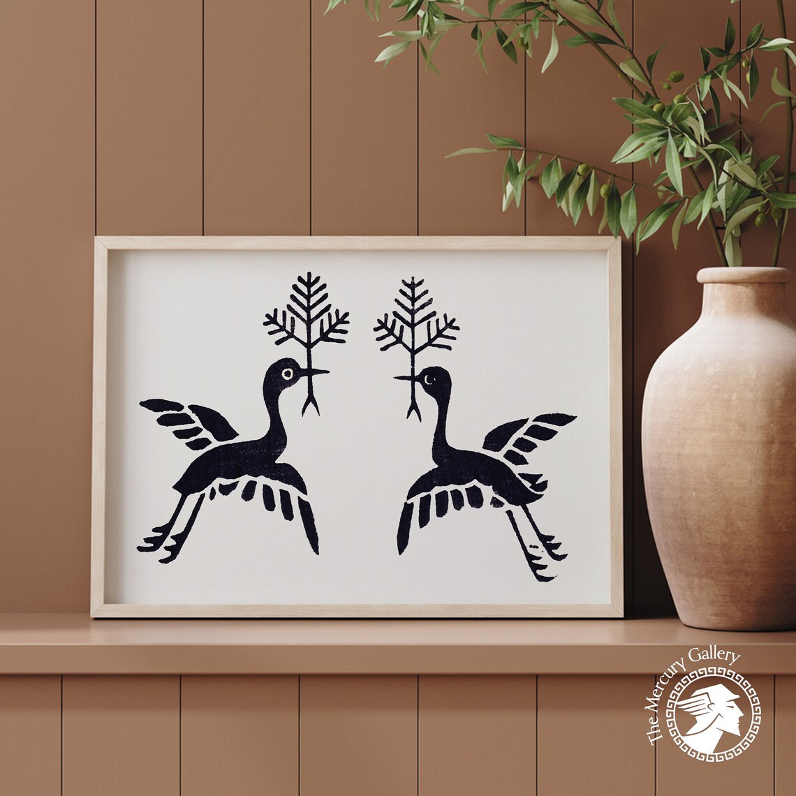 Taguchi Tomoki Birds Poster, Vintage Japanese Decor
