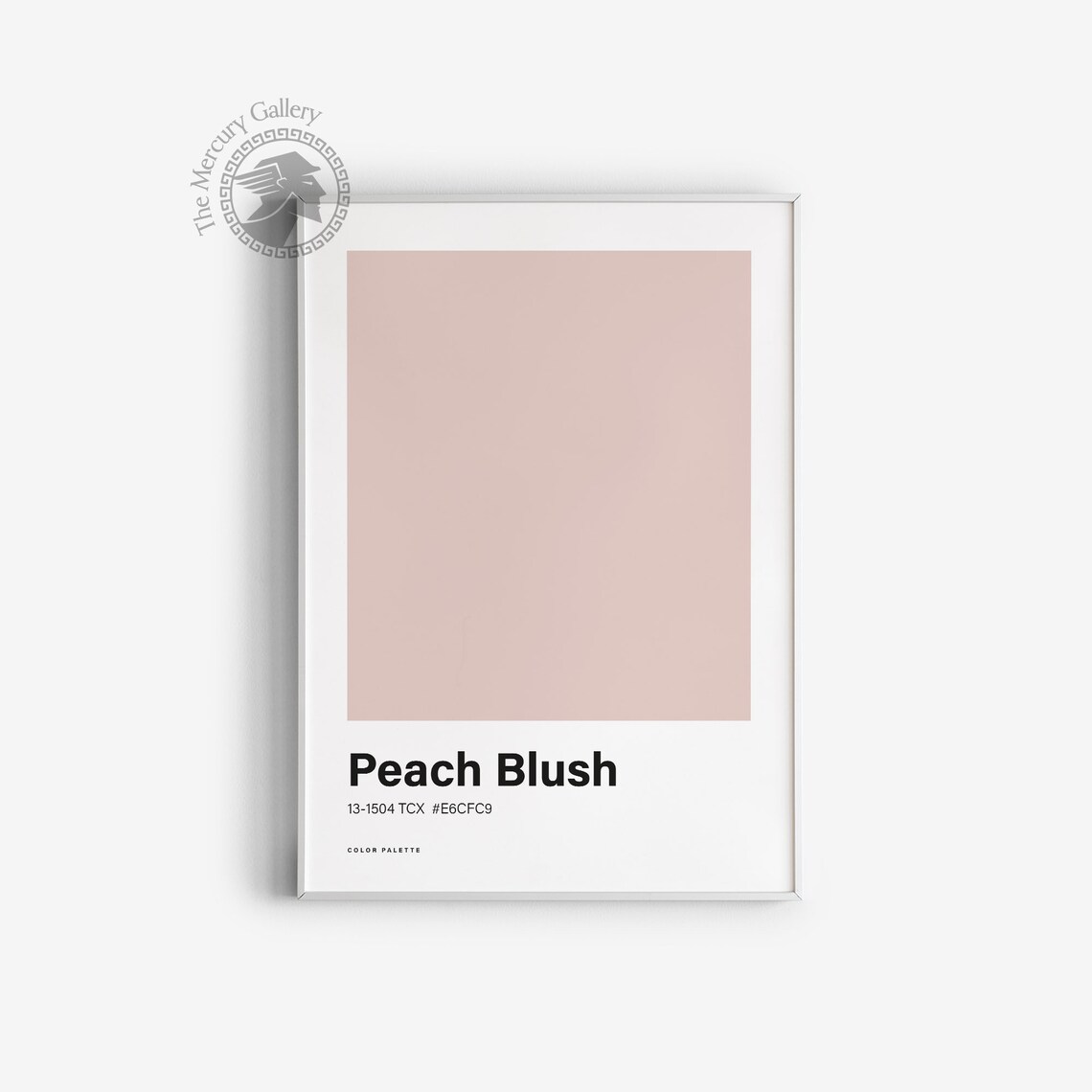 Peach Blush Color Palette Swatch Minimalist Dusty Pink Wall Art Poster - Image 3