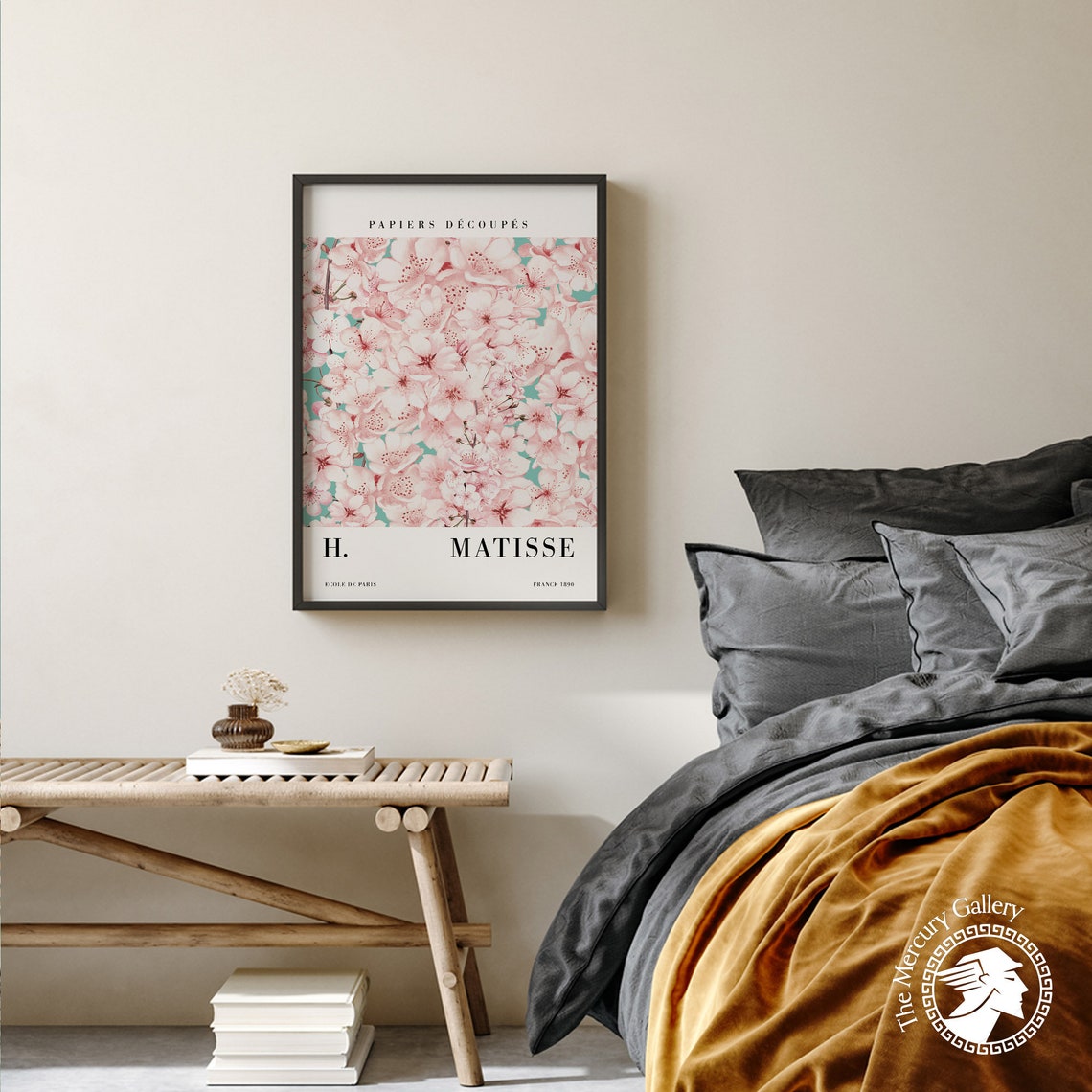Henri Matisse Cherry Blossom Papiers Decoupes Pink Floral Print - Image 3