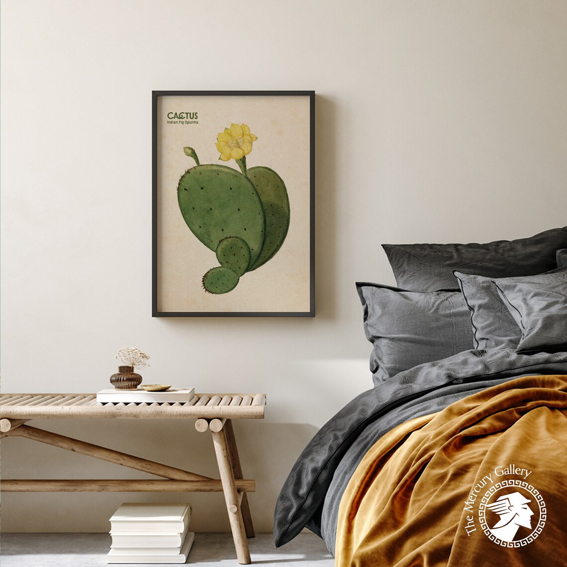 Prickly Pear Cactus Desert Art Print, Eclectic Decor - Image 2