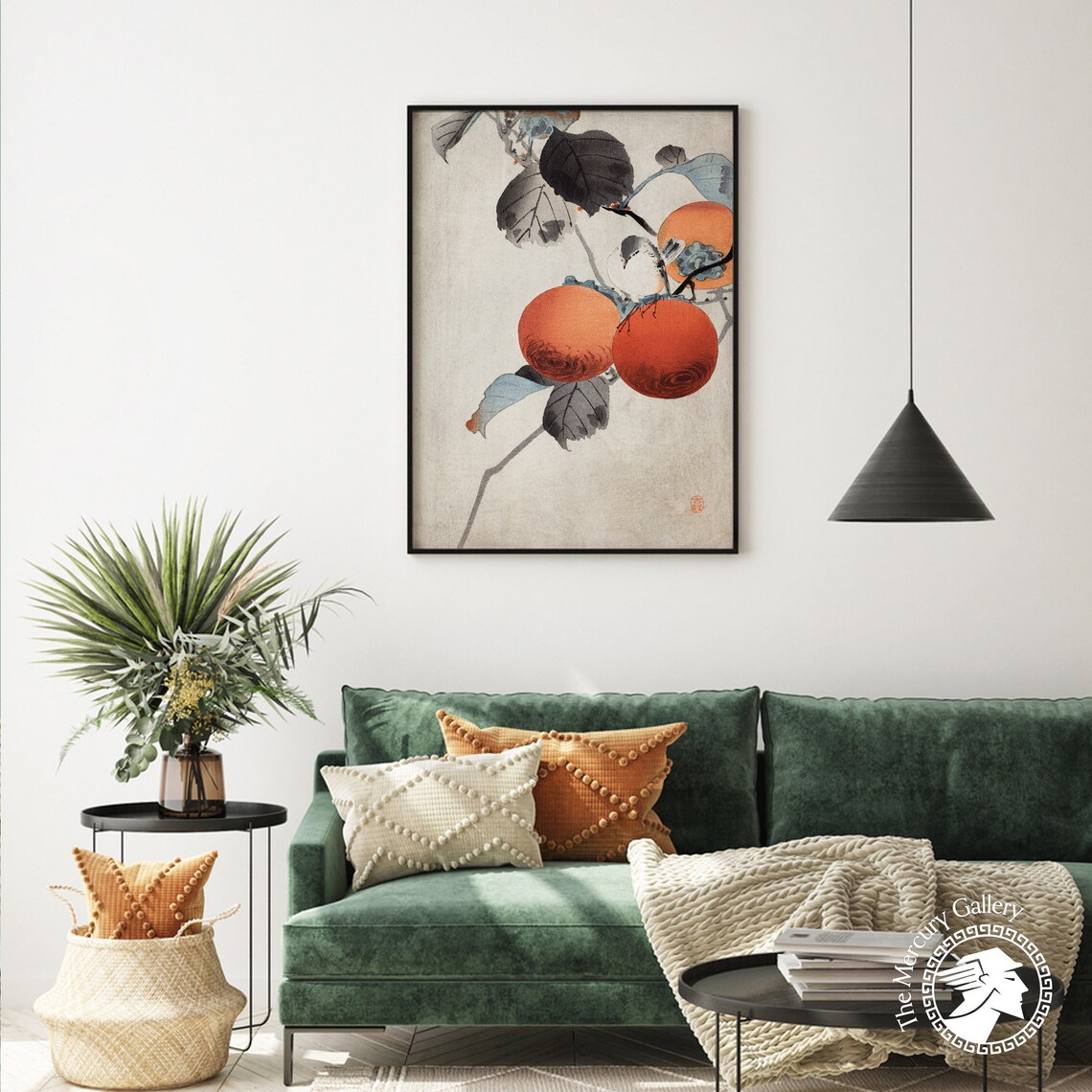 Ohara Koson Nuthatcher Atop Persimmons Vintage Art Print - Image 4
