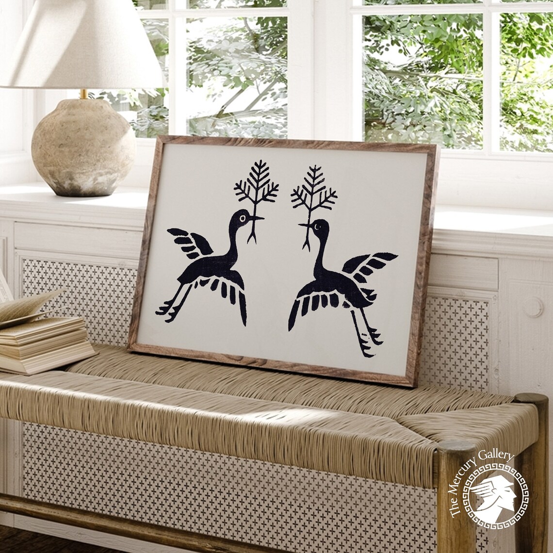 Taguchi Tomoki Birds Poster, Vintage Japanese Decor - Image 4