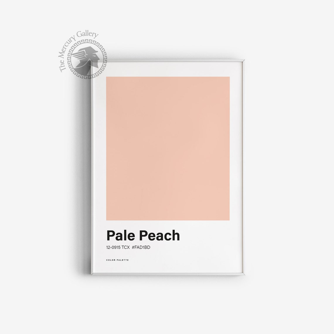 Pale Peach Color Palette Swatch Minimalist Soft Peach Wall Art Poster - Image 3