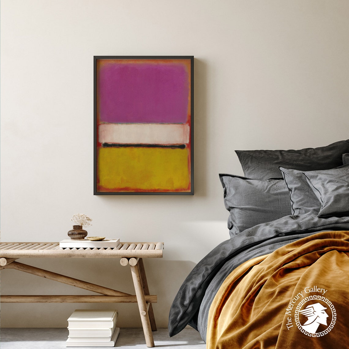 Mark Rothko Purple And Yellow Bands On Red Abstract Color Poster - Image 3