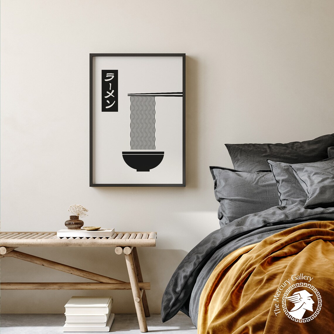 Ramen Noodle Print, Japanese Kitchen Art Poster - Image 2