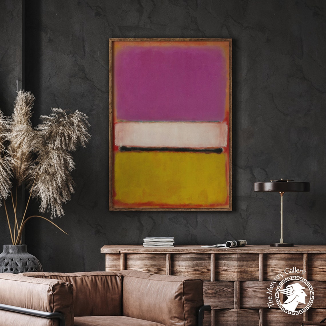 Mark Rothko Purple And Yellow Bands On Red Abstract Color Poster - Image 4