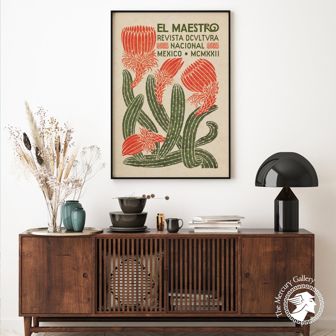 Mexican Exhibition Cactus Travel Poster, Vintage Wall Art - Image 5