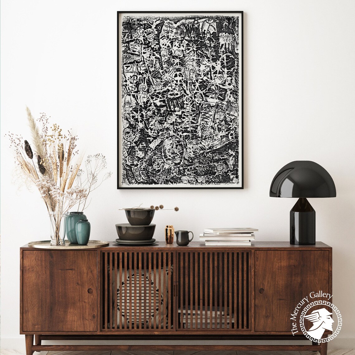 Paul Klee Small World 1914 Black White Chaotic Abstract Art Print - Image 2