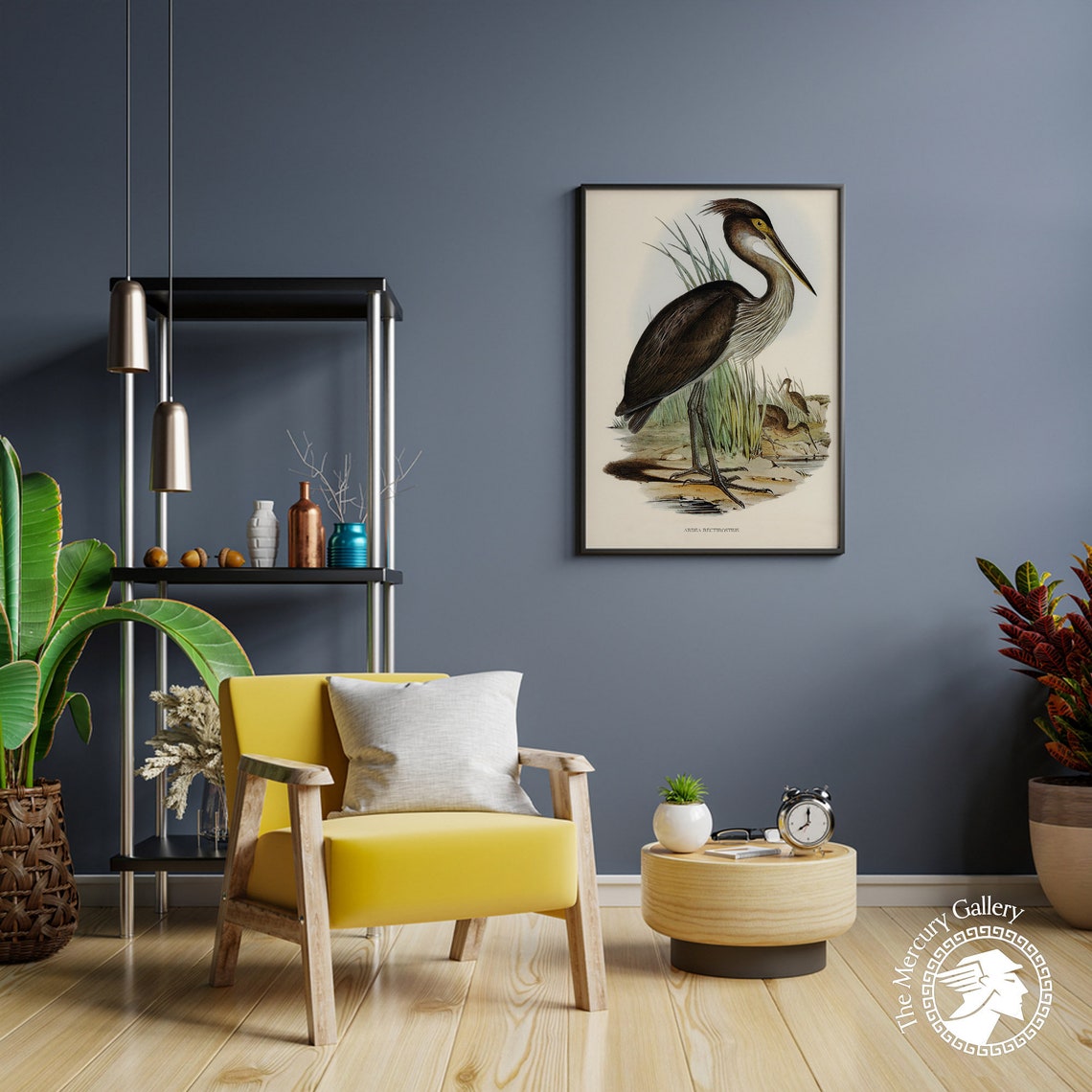 Vintage Great-Billed Heron Antique Waterbird Illustration Art Print - Image 2