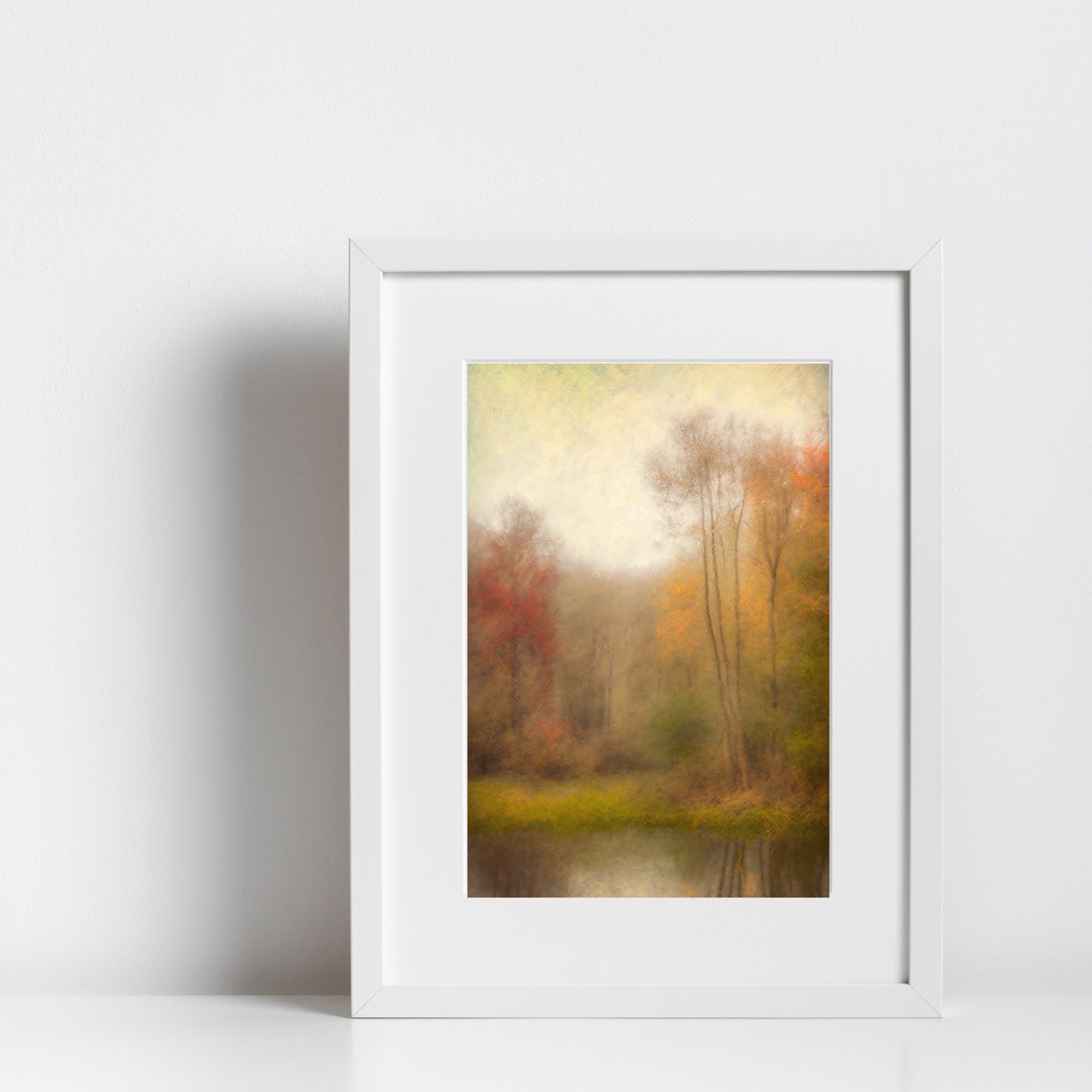 Fall Forest Impressionist Painting Vintage Autumn Landscape Poster - Image 2