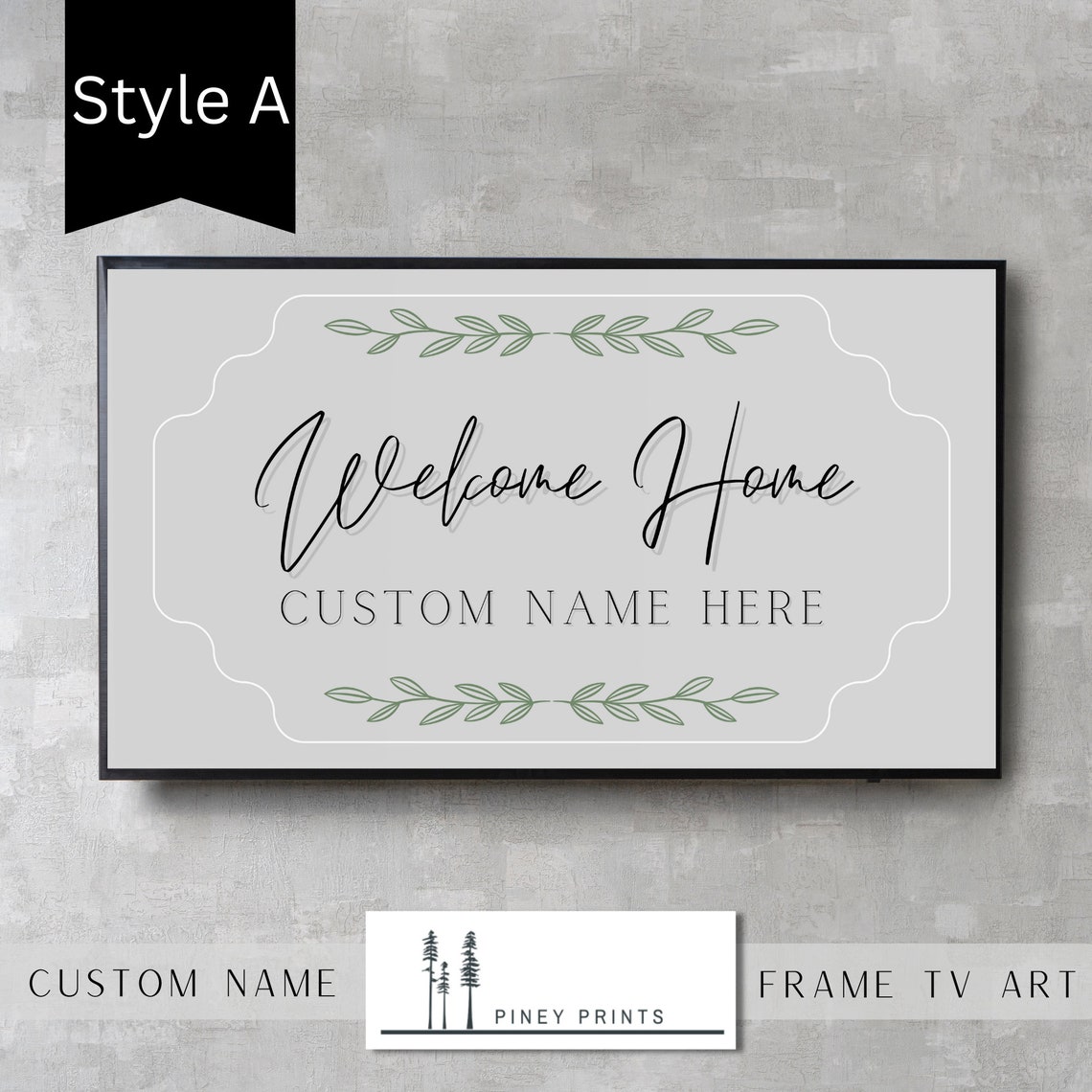 Personalized Welcome Home Family Name Sign Script Decor Wall Art - Image 4