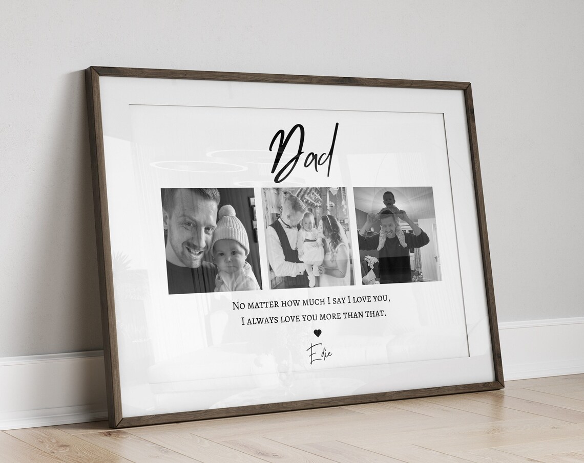 Custom Dad Gift Personalised Father Photo Print - Image 4