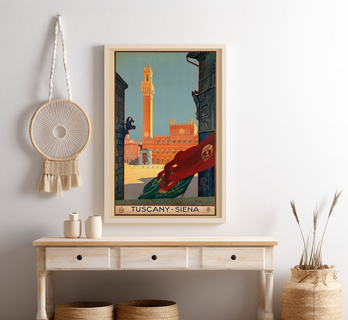 Tuscany Siena Italy Vintage Travel Poster Art Print - Image 4
